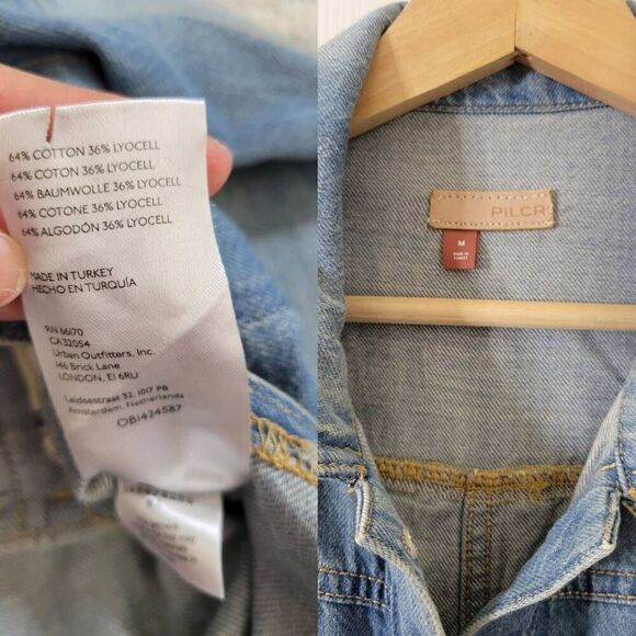 Anthropologie Pilcro Slouchy Trucker Denim Jacket M NWOT - Picture 12 of 12